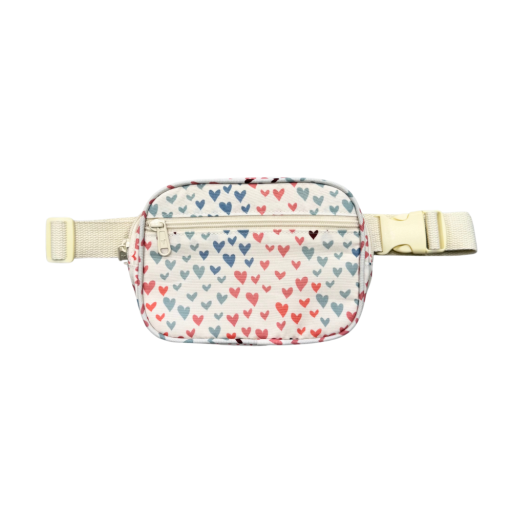 Babysprouts Clothing Company Mini Belt Bag | Rainbow Hearts