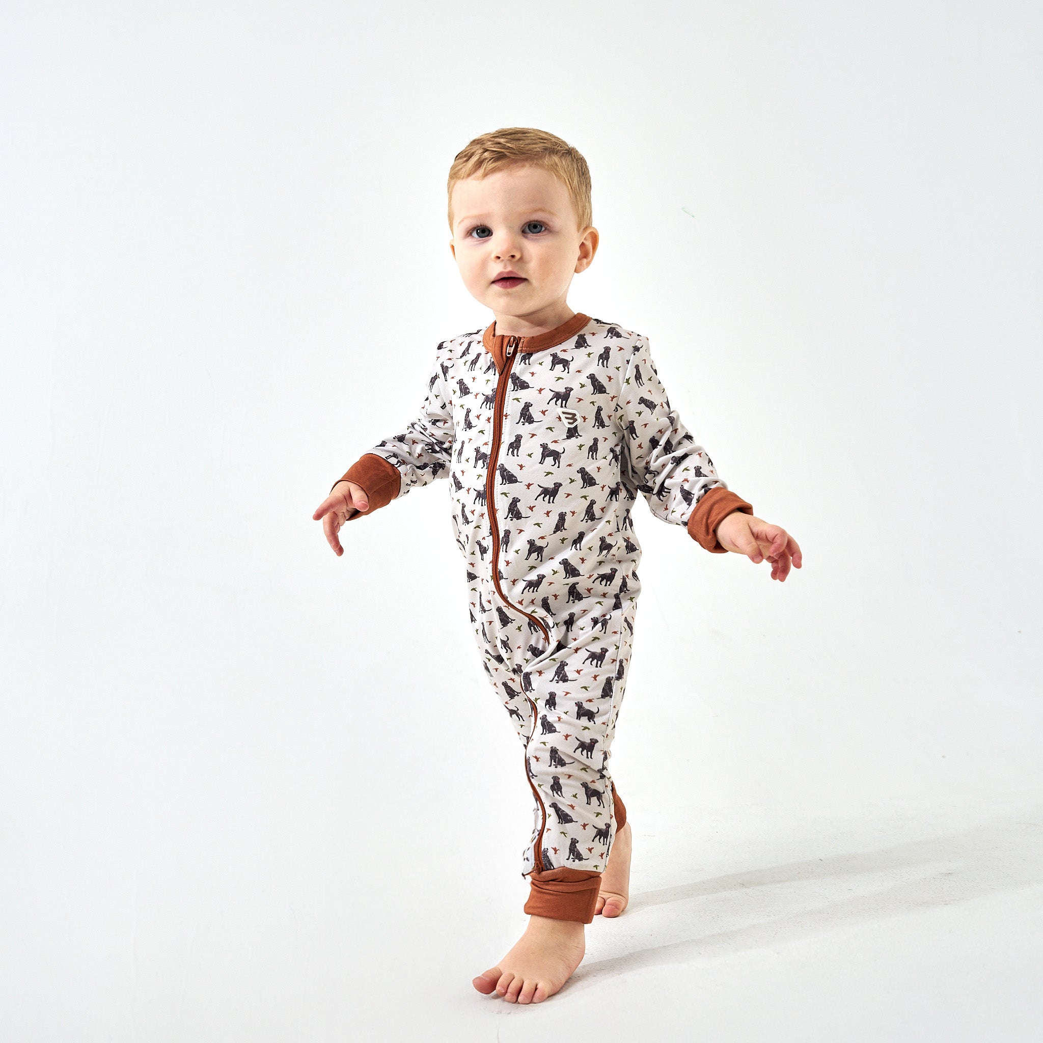 Burlebo Baby Zip Up | Ducks And Dogs