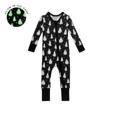 Posh Peanut Ghostly Newborn Convertible One Piece