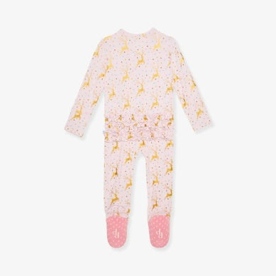 Posh Peanut Ryleigh Footie Ruffled Zippered One Piece