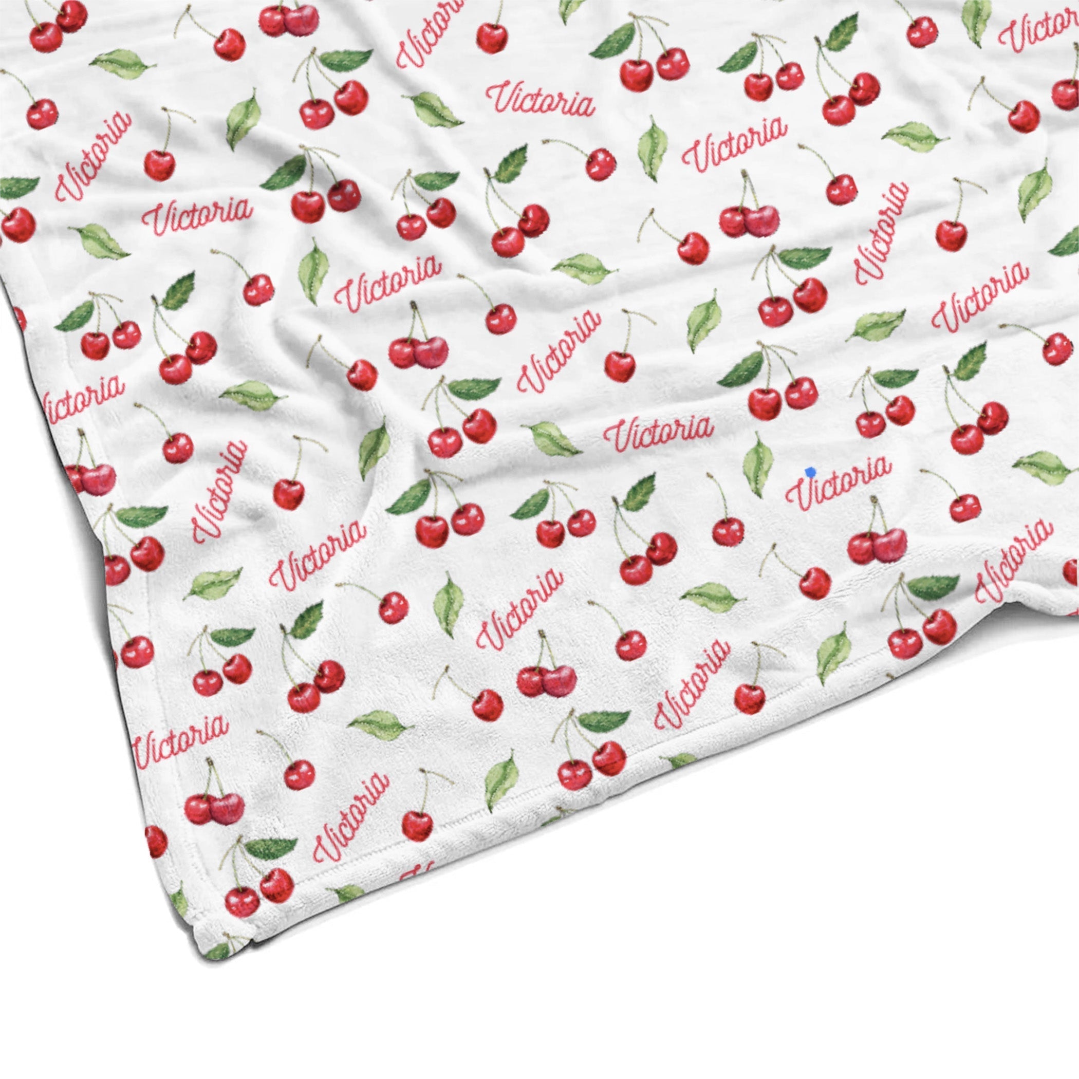 Sugar + Maple Plush Minky Fleece Personalized Blanket | Very Cherry