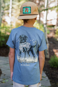 Burlebo Youth | Field Companion | Short Sleeve | Heather Blue Jean