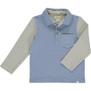 Me & Henry Troy Polo | Blue/Cream Arms