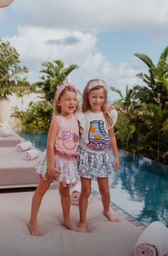 Lola + The Boys Metallic Skirt | Silver
