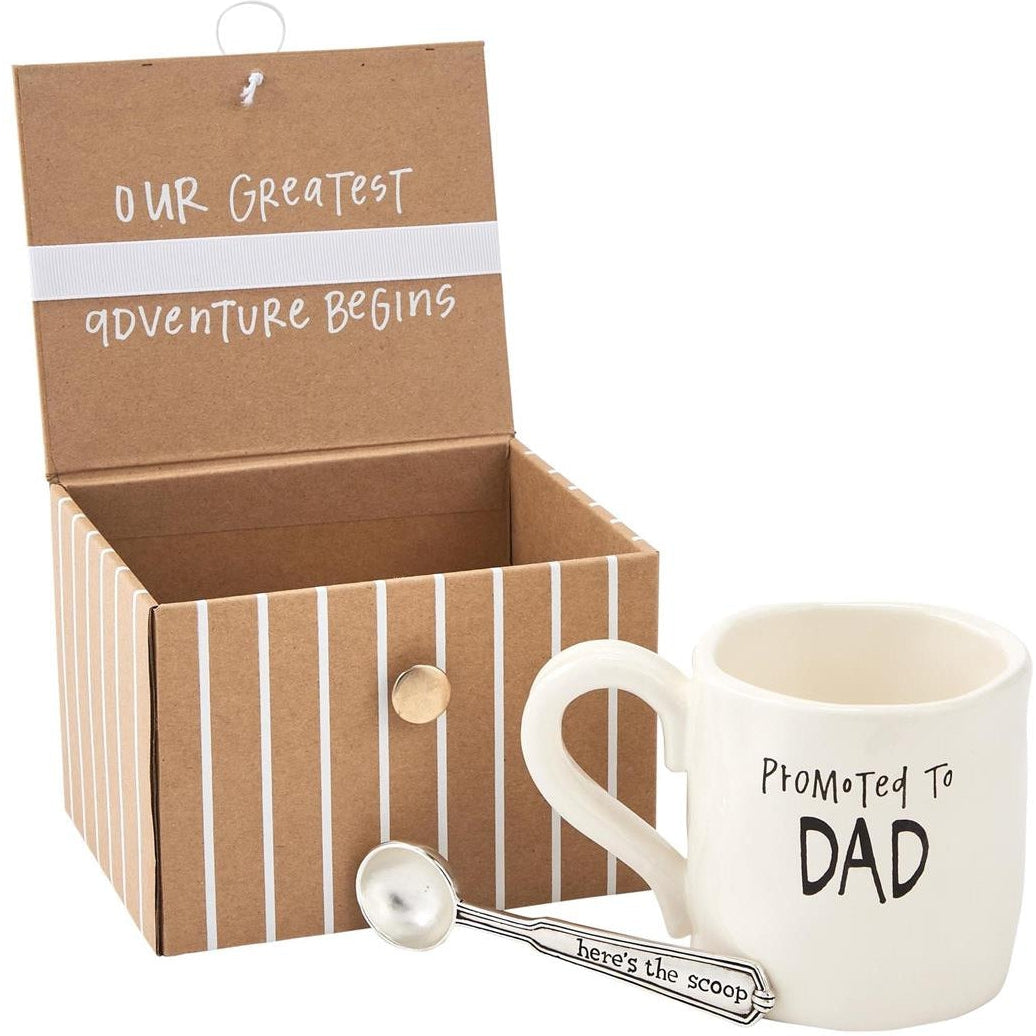 Mud Pie Dad Coffee Baby Announcement Gift Set