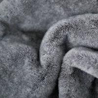 Saranoni Grand Faux Fur Receiving Blanket | Chinchilla