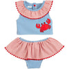Mud Pie Crab Two-Piece Swimsuit