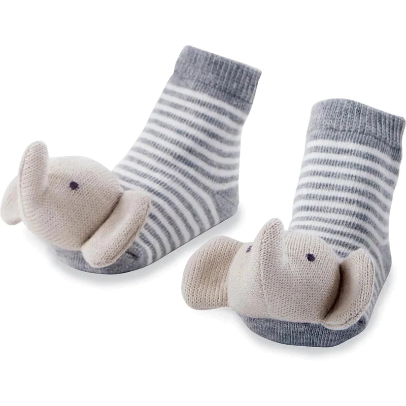 Mud Pie Elephant Rattle Toe Socks