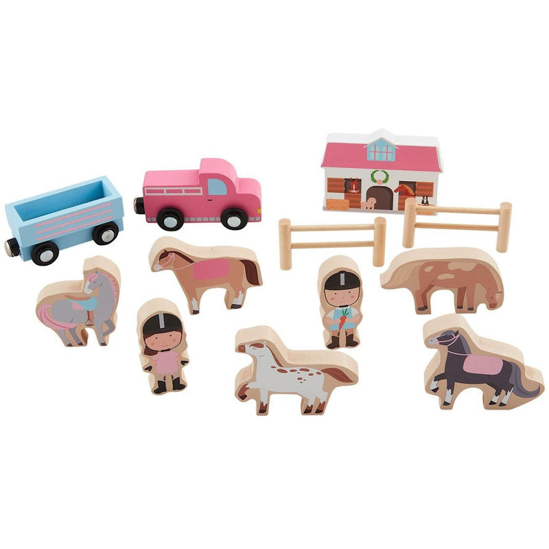 Mud Pie Horse Stable Toy Set