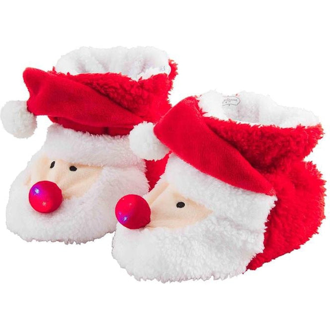 Mud Pie Light Up Holiday Slippers Santa