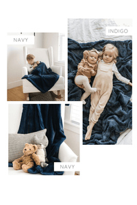 Saranoni Navy Lush Mini Blanket