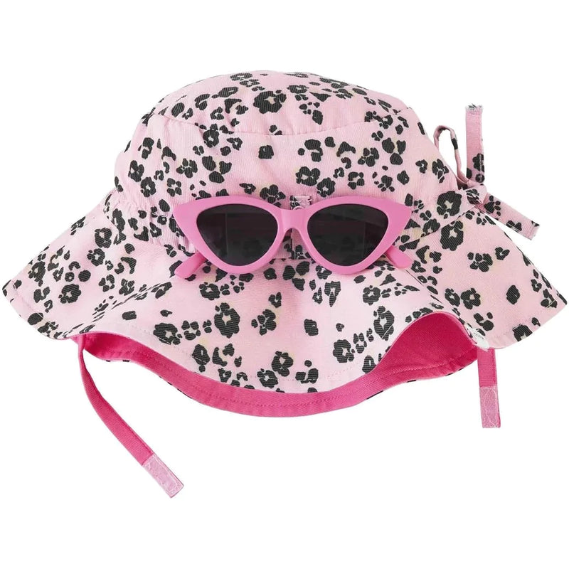 Mud Pie Pink Leopard Hat Sunglasses