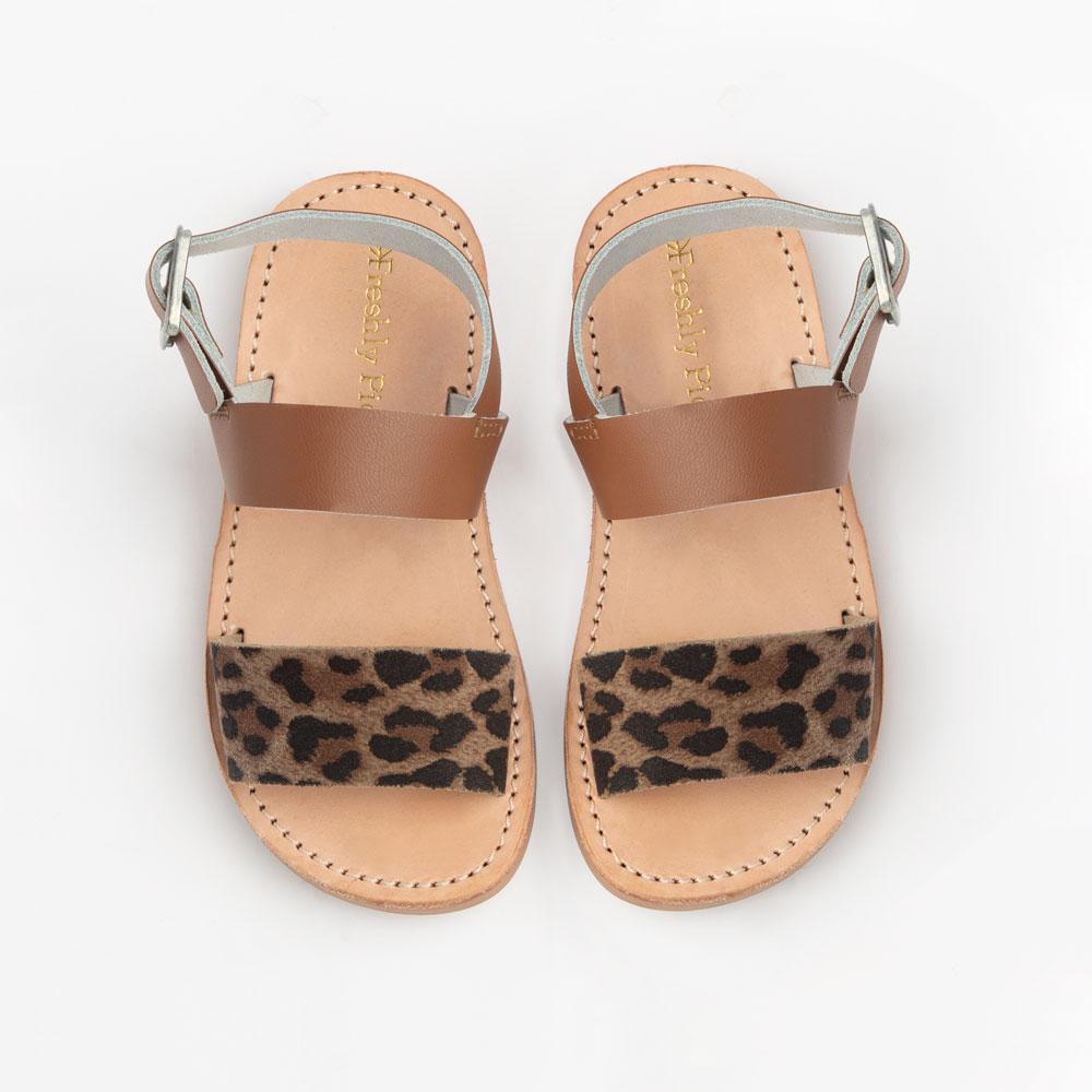 Leopard/Cognac Sanibel Sandal