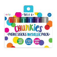Chunkies Paint Sticks Metallic 6 Count