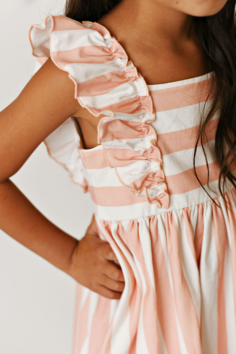 Serendipity Clothing Peony Pink Stripe Dress