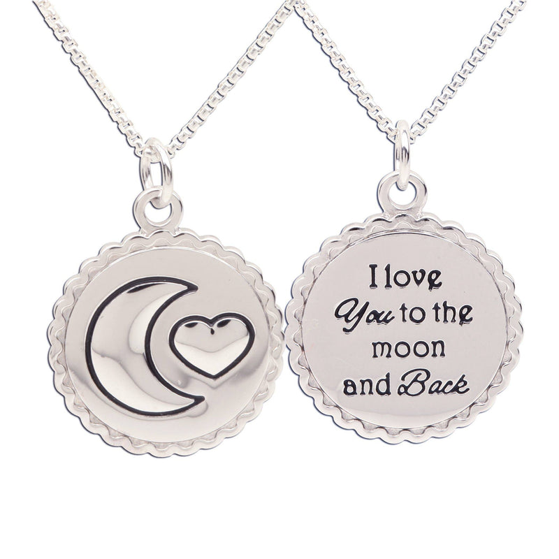 Sterling Silver Kids I Love You to the Moon & Back Necklace