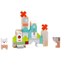 Haba Dog & Cat 31-Piece Wooden Building Block Set