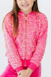 Mila & Rose Neon Pink Sequin Jacket