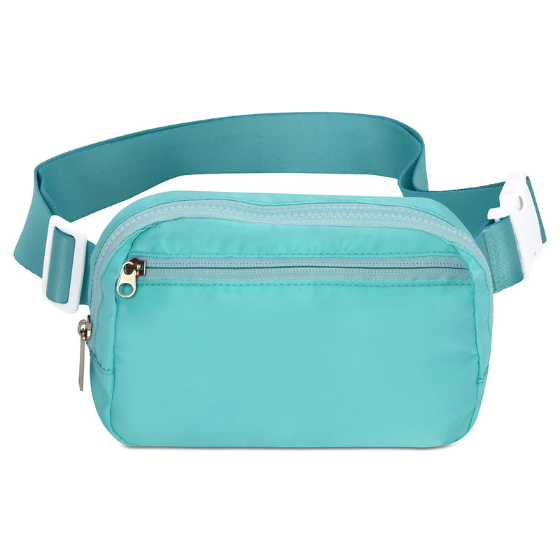 Iscrem Turquoise Nylon Belt Bag
