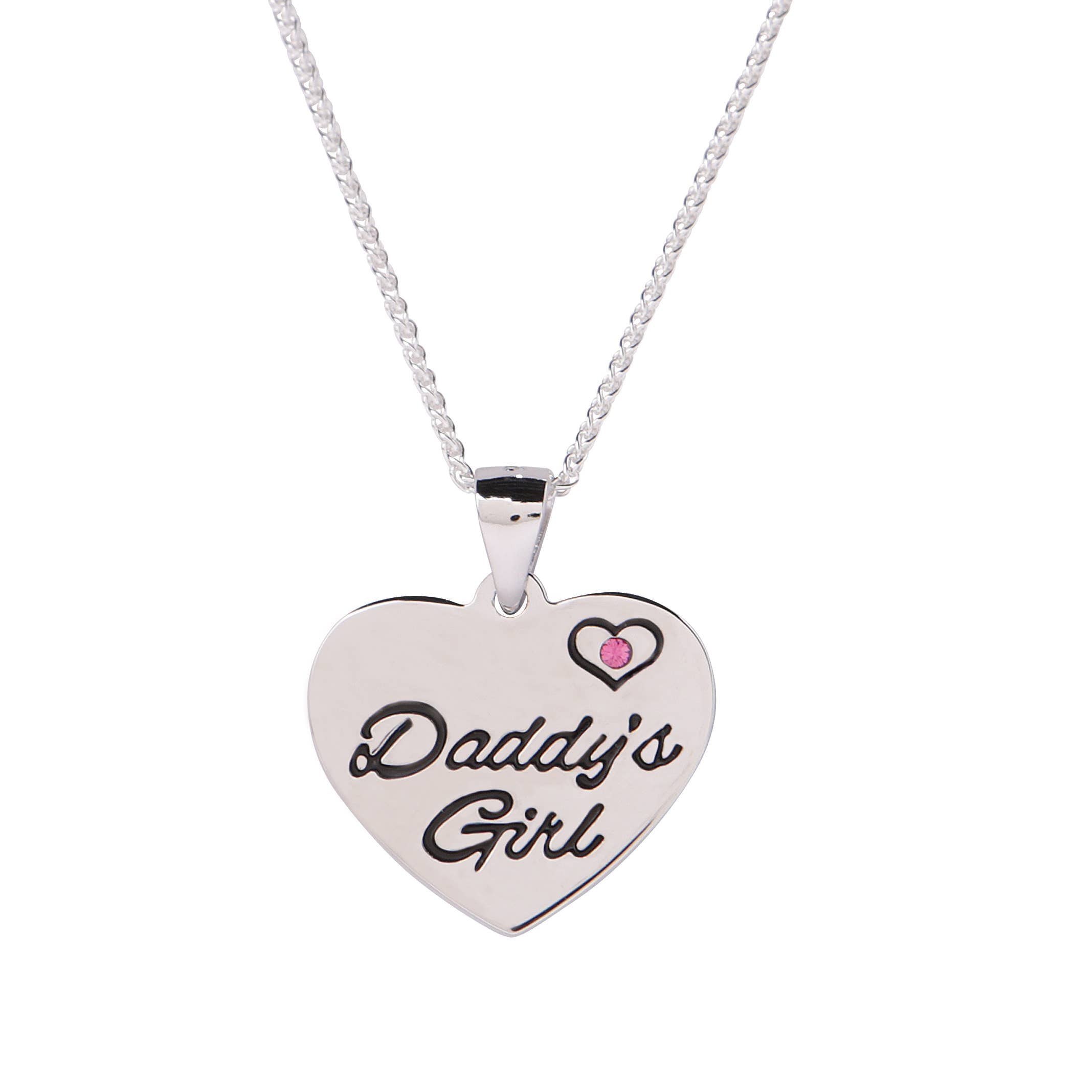 Sterling Silver Daddy's Girl Necklace for Children and Kids