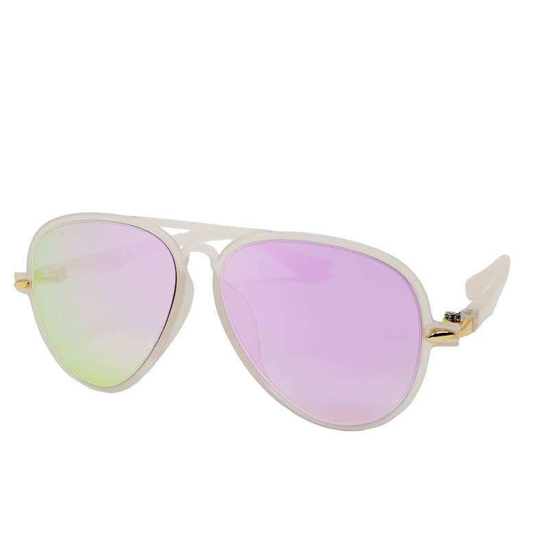 Light Pink Aviator Sunglasses