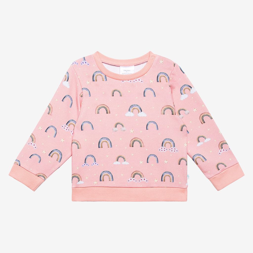 POSH PEANUT BABY GIRL'S SHAY PRINT popular SWEATSHIRT & JOGGER SET SIZE: 6-12M NWT