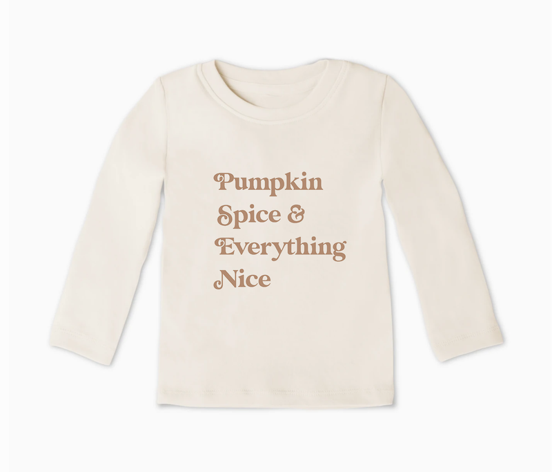 Pumpkin Spice Cotton Toddler Long Sleeve Shirt