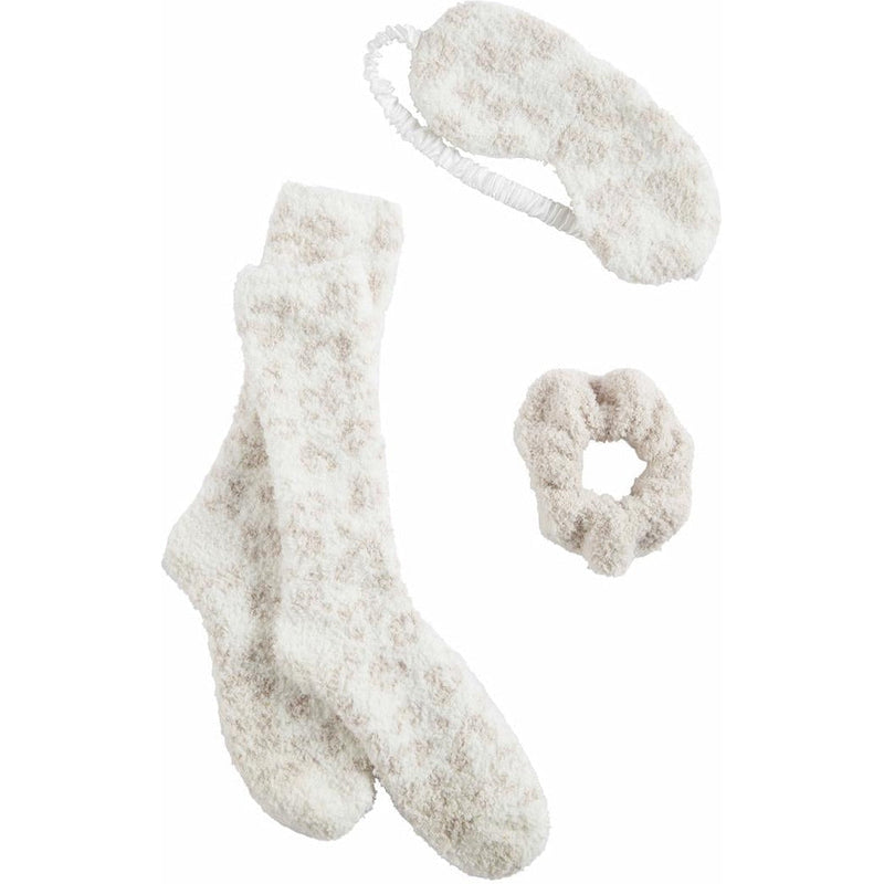 Mud Pie Chenille Socks Gift Set | Cream