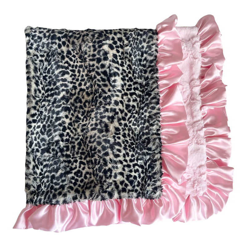 Baby Pink Cheetah Luxe Cuddle Blanket