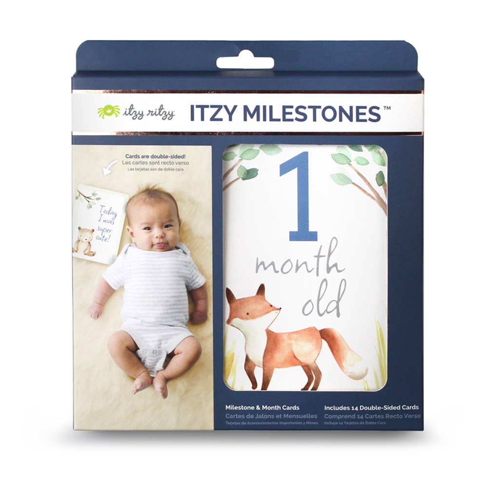 Itzy Ritzy Woodland Moments Double-Sided Milestone Cards