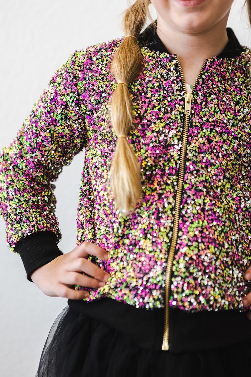 Mila & Rose Rainbow Sequin Jacket