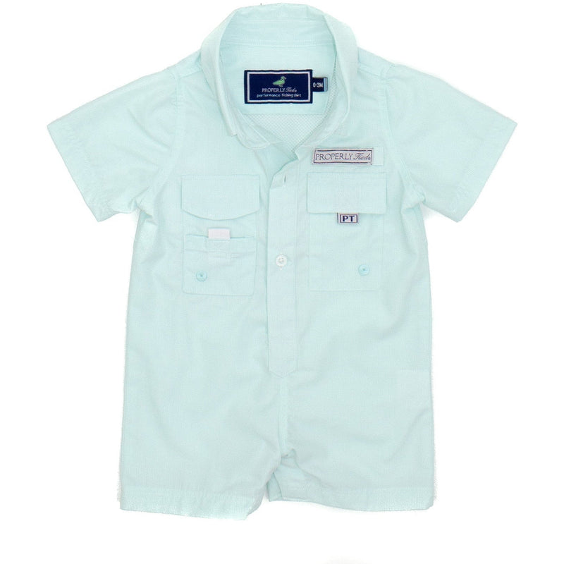 Properly Tied Lucky Duck Baby Performance Fishing Shortalls | Seafoam