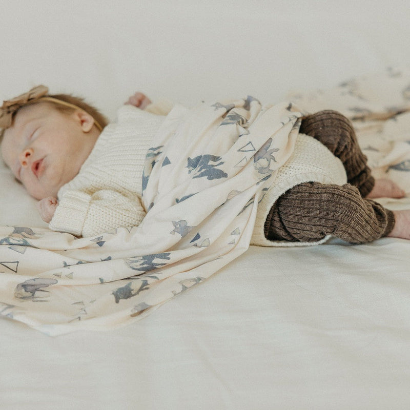 Copper Pearl Knit Swaddle Blanket | Cody