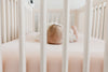 Copper Pearl Premium Knit Fitted Crib Sheet | Blush