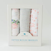 Little Unicorn Cotton Muslin Swaddle Blanket Set - Garden Rose