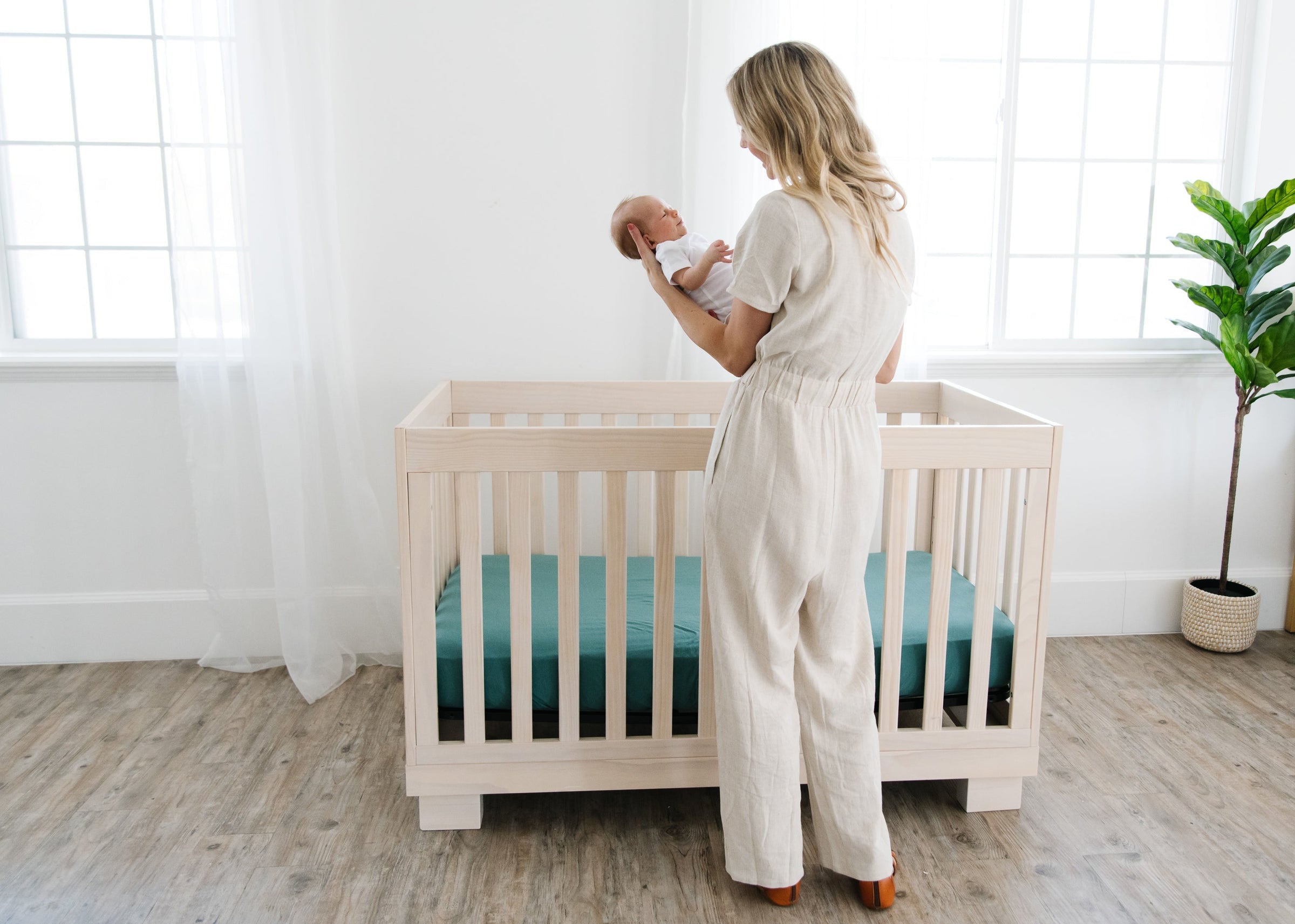 Copper Pearl Premium Knit Fitted Crib Sheet | Journey
