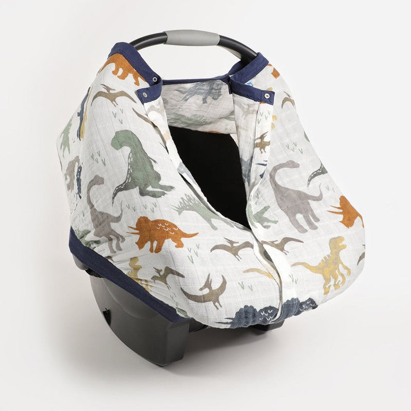 Little Unicorn Cotton Muslin Car Seat Canopy | Dino Friends