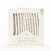 Little Unicorn Cotton Muslin Car Seat Canopy - Grey Stripe