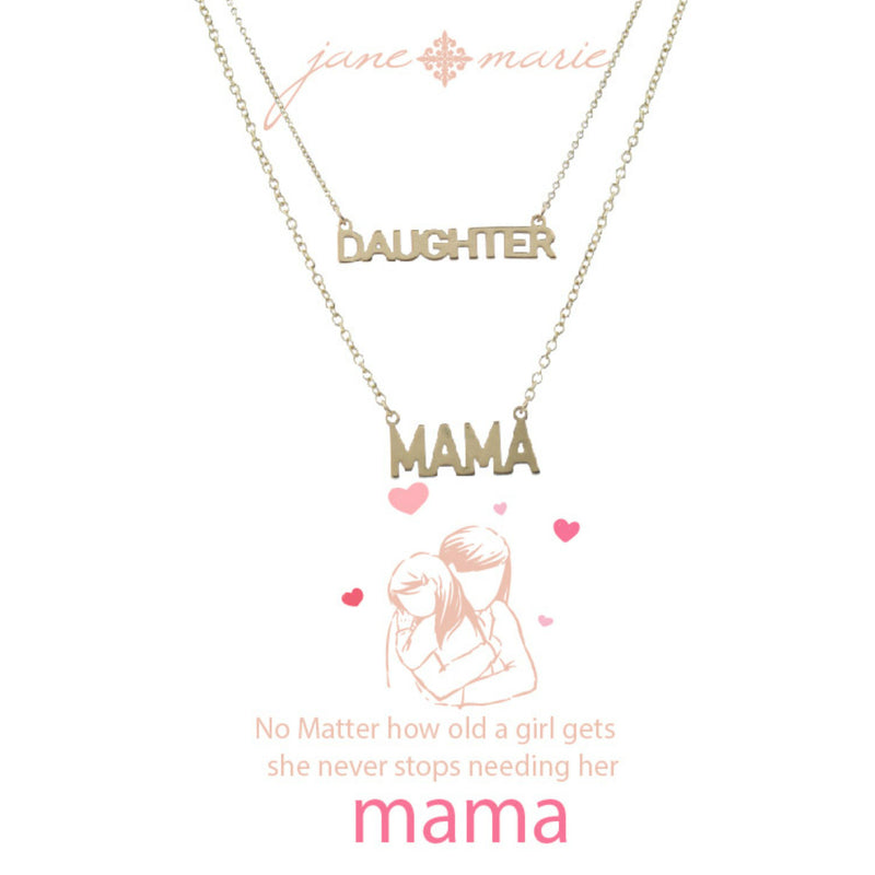 Mama and  Daughter Necklace, Mom and Daughter Set