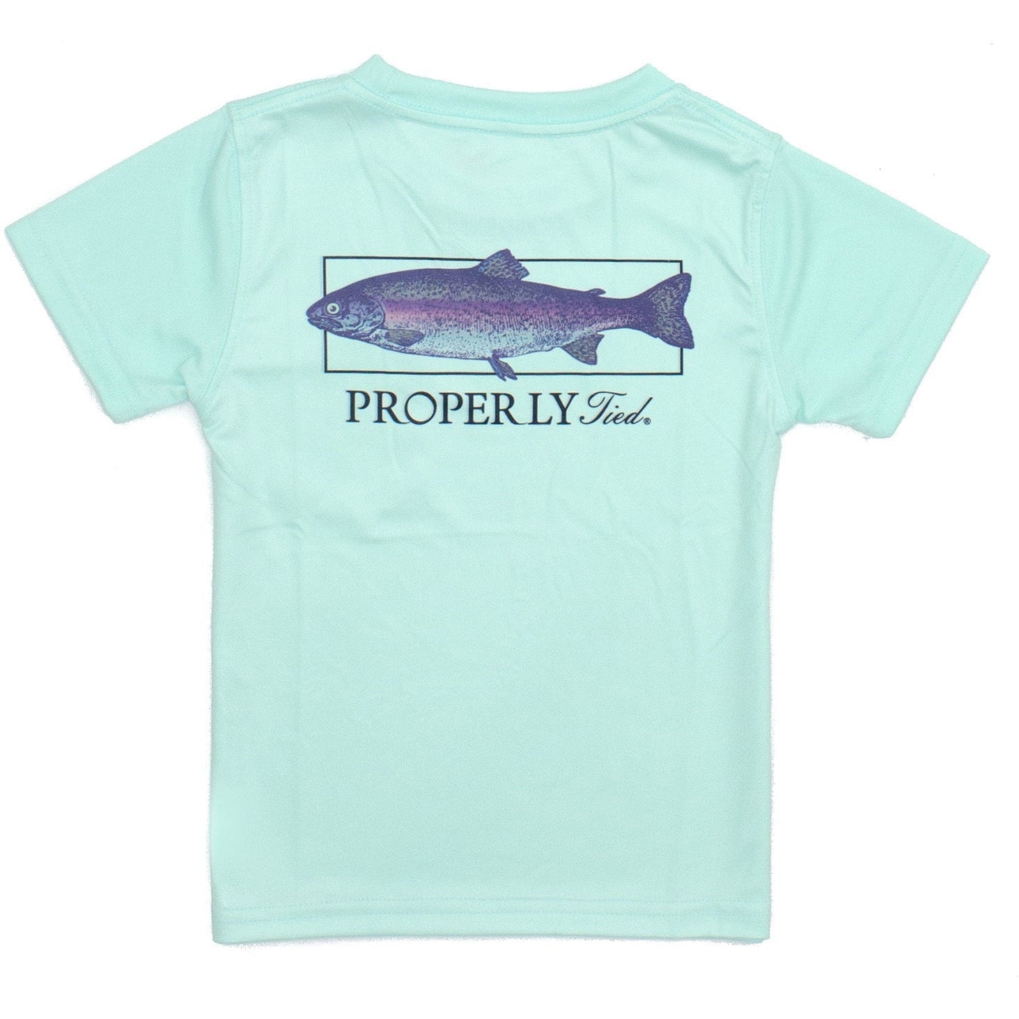 Properly Tied Lucky Duck Performance Short Sleeve Tee Trout | Seafoam