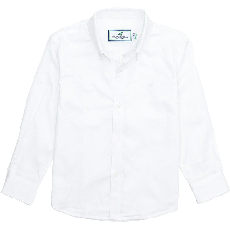 Properly Tied Lucky Duck Park Ave Dress Shirt | White