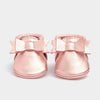 Freshly Picked Newborn Bow Moccasin - Rose Gold