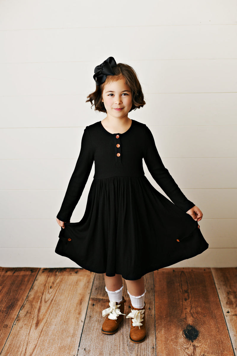 Swoon Baby Black Bamboo Dress