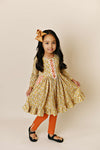 Swoon Baby Clothing Golden Ditsy Petal Pocket Dress