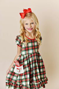 Swoon Baby Clothing Perfectly Plaid Embroidery Pocket Dress
