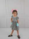 Swoon Baby Clothing Rainbow Leopard Peony Bow Dress