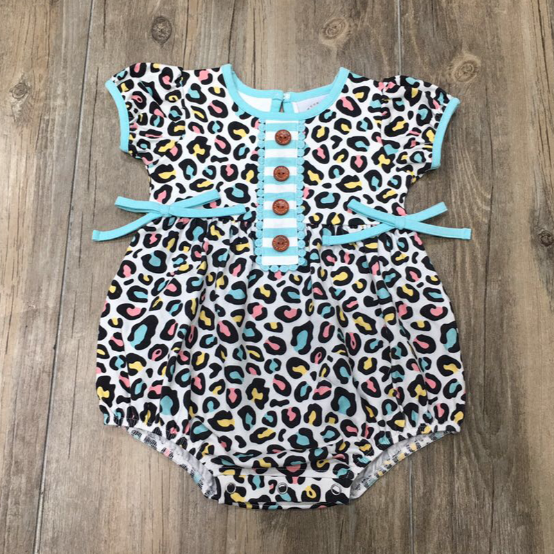 Swoon Baby Clothing Rainbow Leopard Petal Bubble