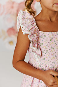 Swoon Baby Spring Bunny Pinafore Dress