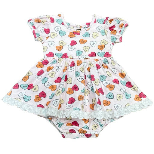Swoon Baby Candy Hearts Eyelet Bubble Dress
