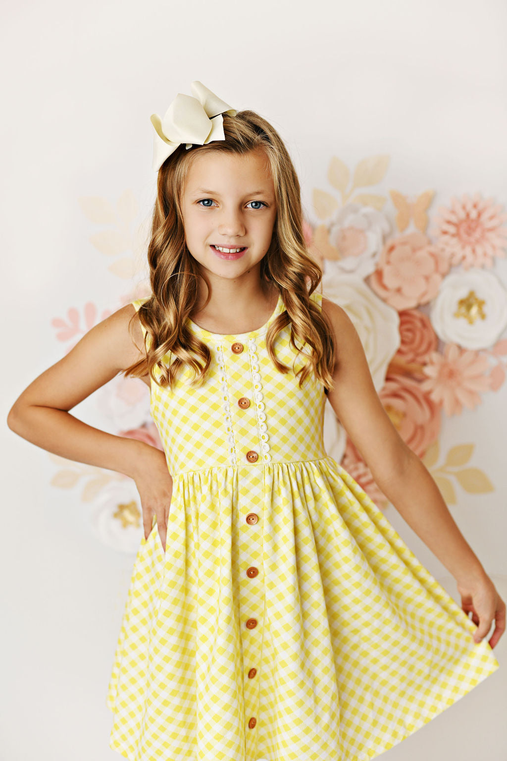 Swoon Baby Lemonade Gingham Pocket Dress